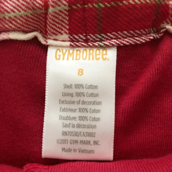 Gymboree Red Plaid Velvet Bow Skirt Sz 8 - Picture 6 of 7